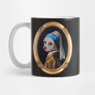 The Dog With the Pearl Earring (Gold Frame) Mug